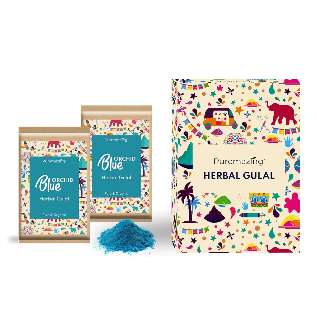 Puremazing by Imvelo Holi Colors Bags | 100% Natural | Herbal Gulal | Gift Set