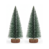 Christmas Tree with Snow | 15 cm Long, Trees | Tree with Wooden Base | Frosted Pine Tree