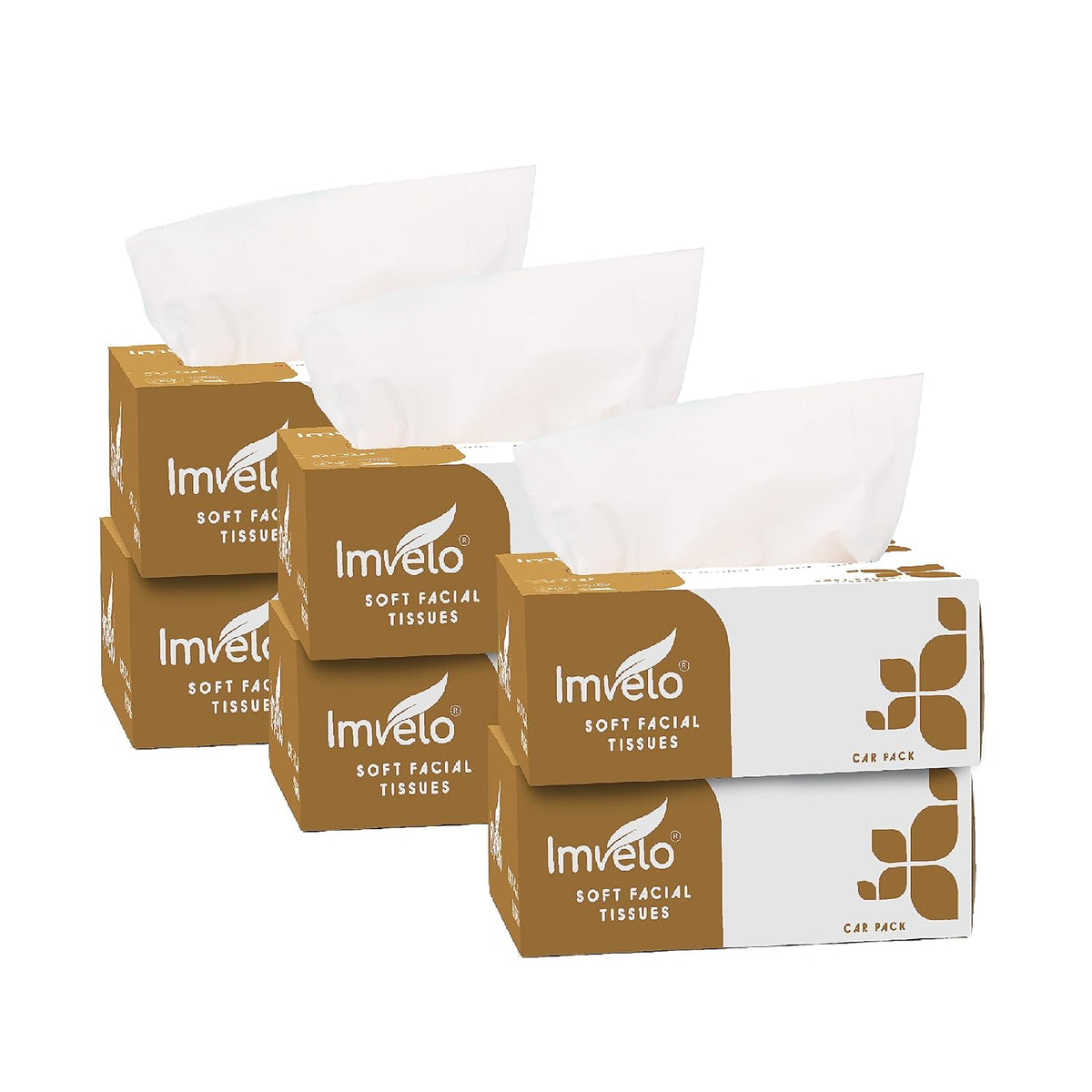 Imvelo Green Your Hygiene 2-Ply Tissue Papers Box | Ultra Soft & OBA Free Napkin | Natural & Eco Friendly | Easy to Handle & Carry