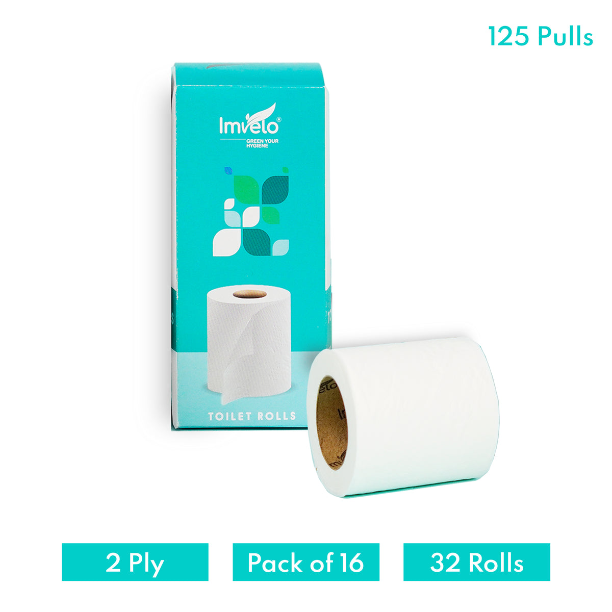 Imvelo  Ply Toilet Roll | Ecofriendly | Soft & Highly Absorbent | Flushable Toilet Tissue