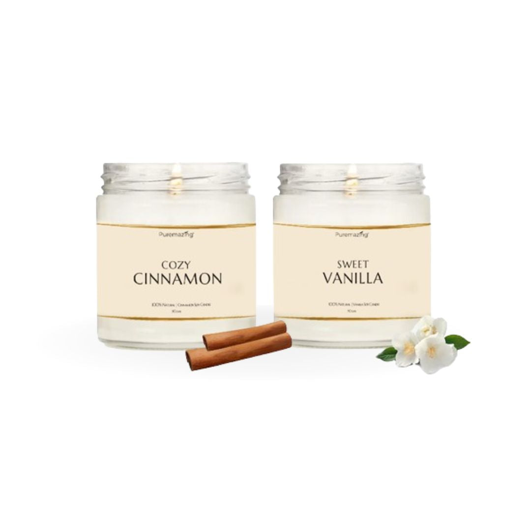 Puremazing Premium Scented Candles | 25 Hours Burn Time | Soy Wax | Natural Essential Oil | Scented Candles for Home Décor & Gifting