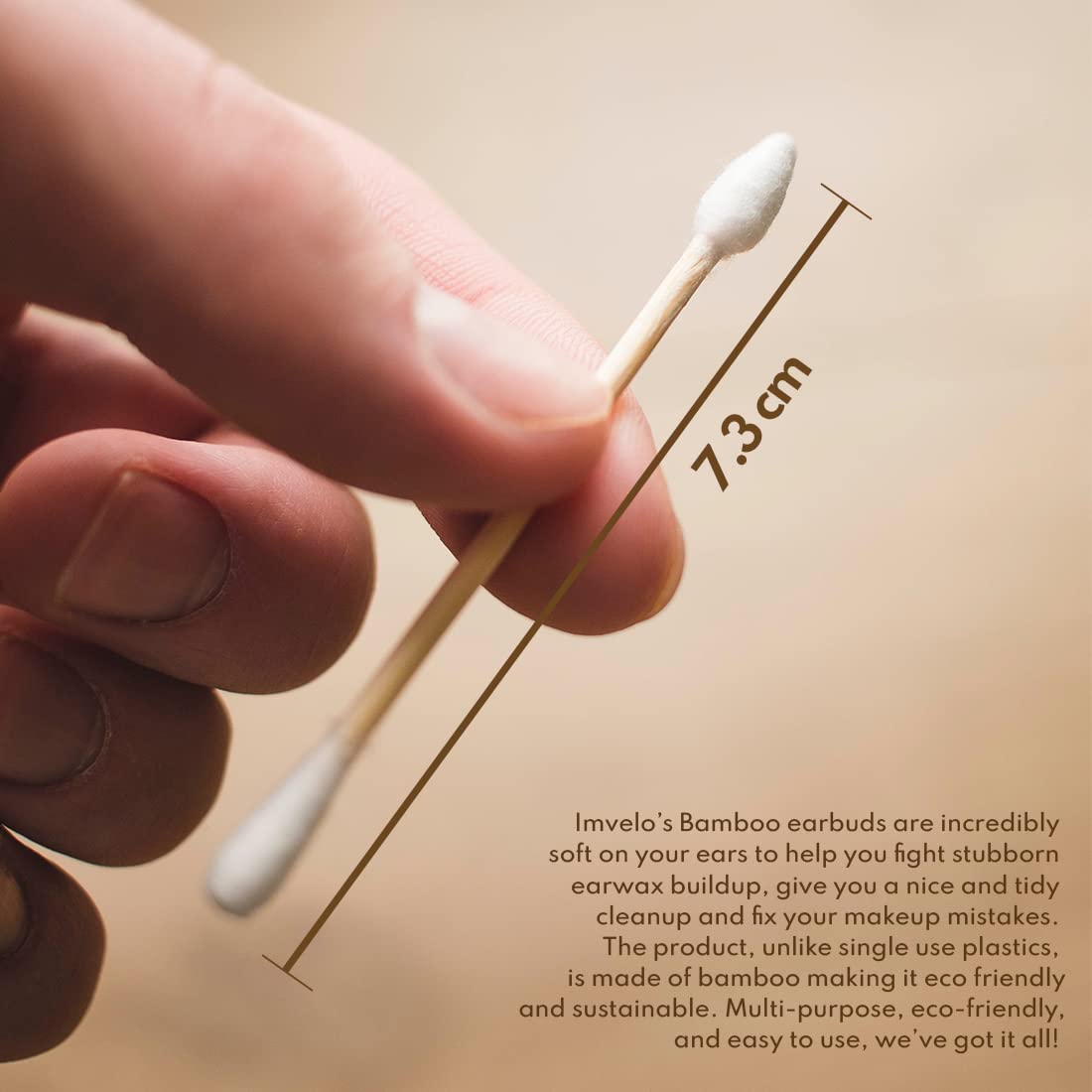 Imvelo Eco-Friendly Combo (1 Wide Comb+ 2 Bamboo Toothbrush+ 80 Sticks Bamboo Earbuds)