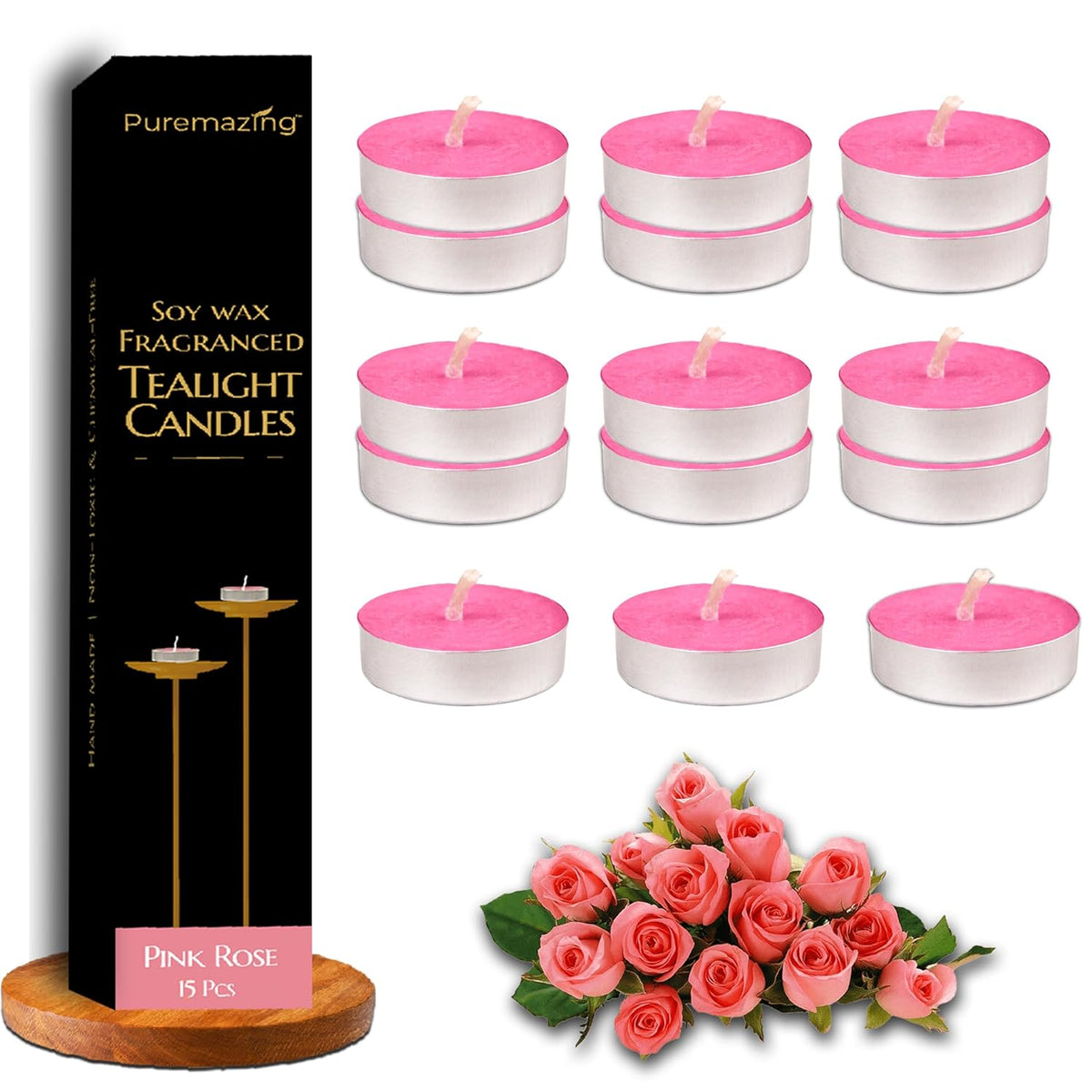 Puremazing Scented Soy Wax Tealight Candles