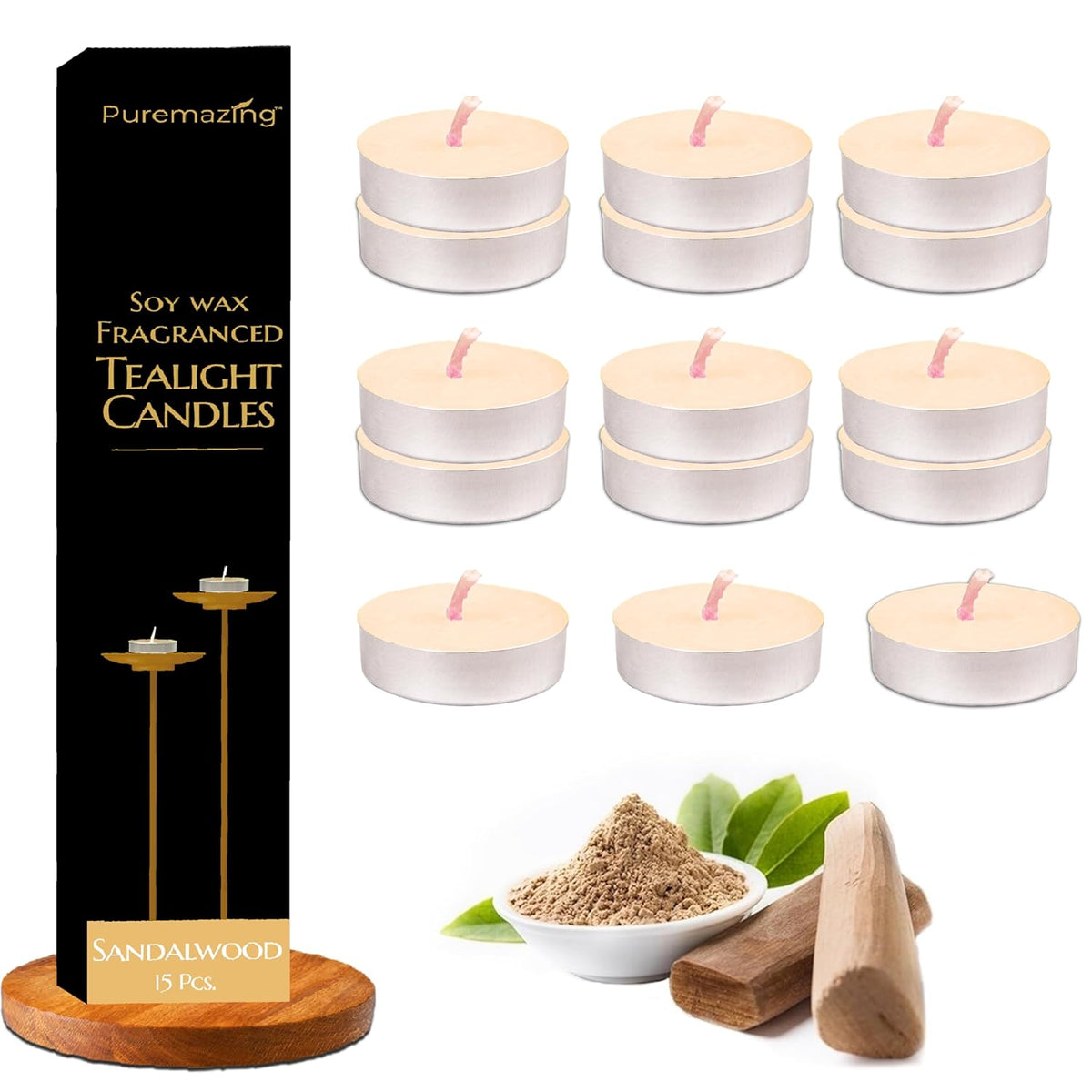 Puremazing Scented Soy Wax Tealight Candles