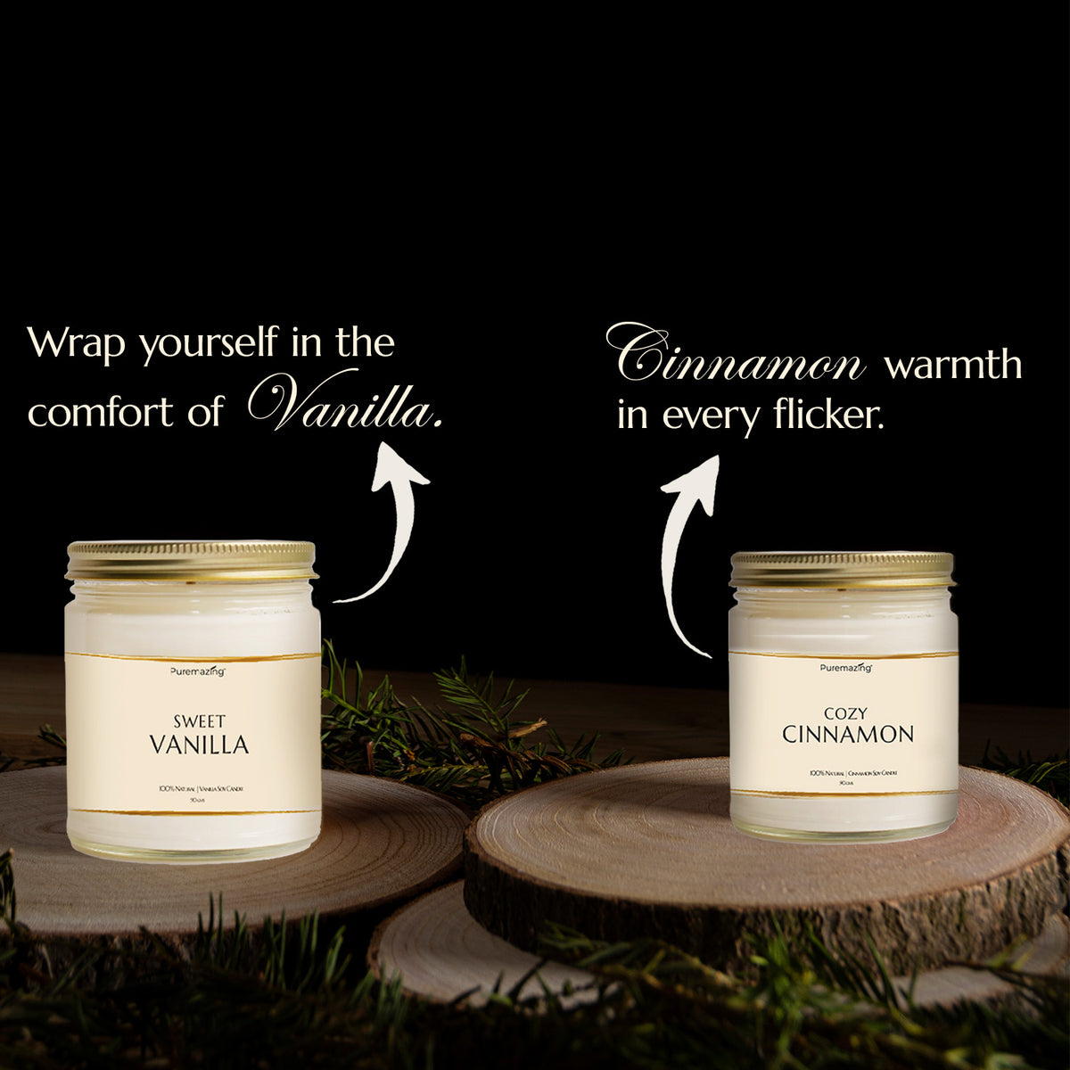 Puremazing Scented Soy Wax Candles |  25 Hrs Burn Time |Premium Home Décor,Valentine Day