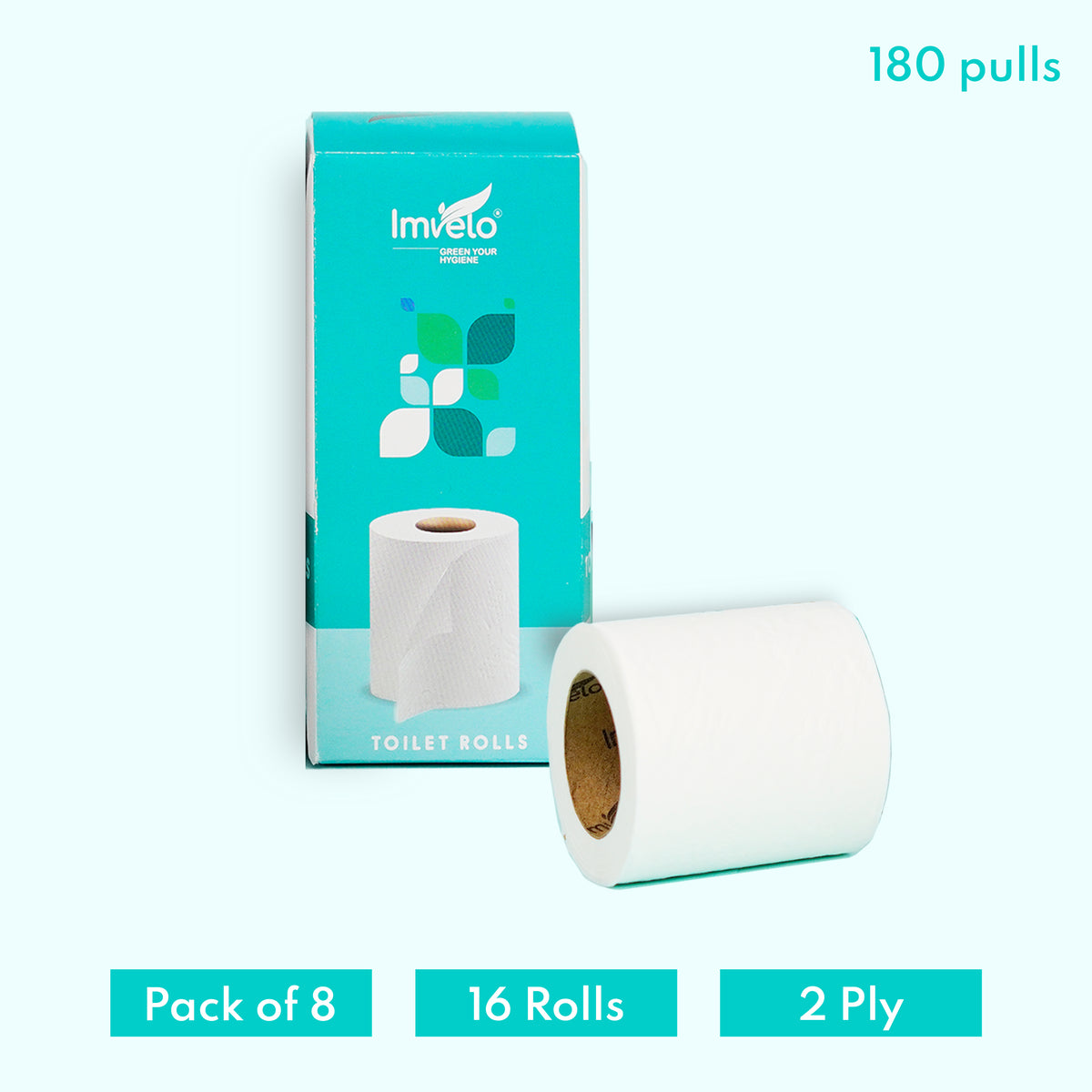Imvelo  Ply Toilet Roll | Ecofriendly | Soft & Highly Absorbent | Flushable Toilet Tissue
