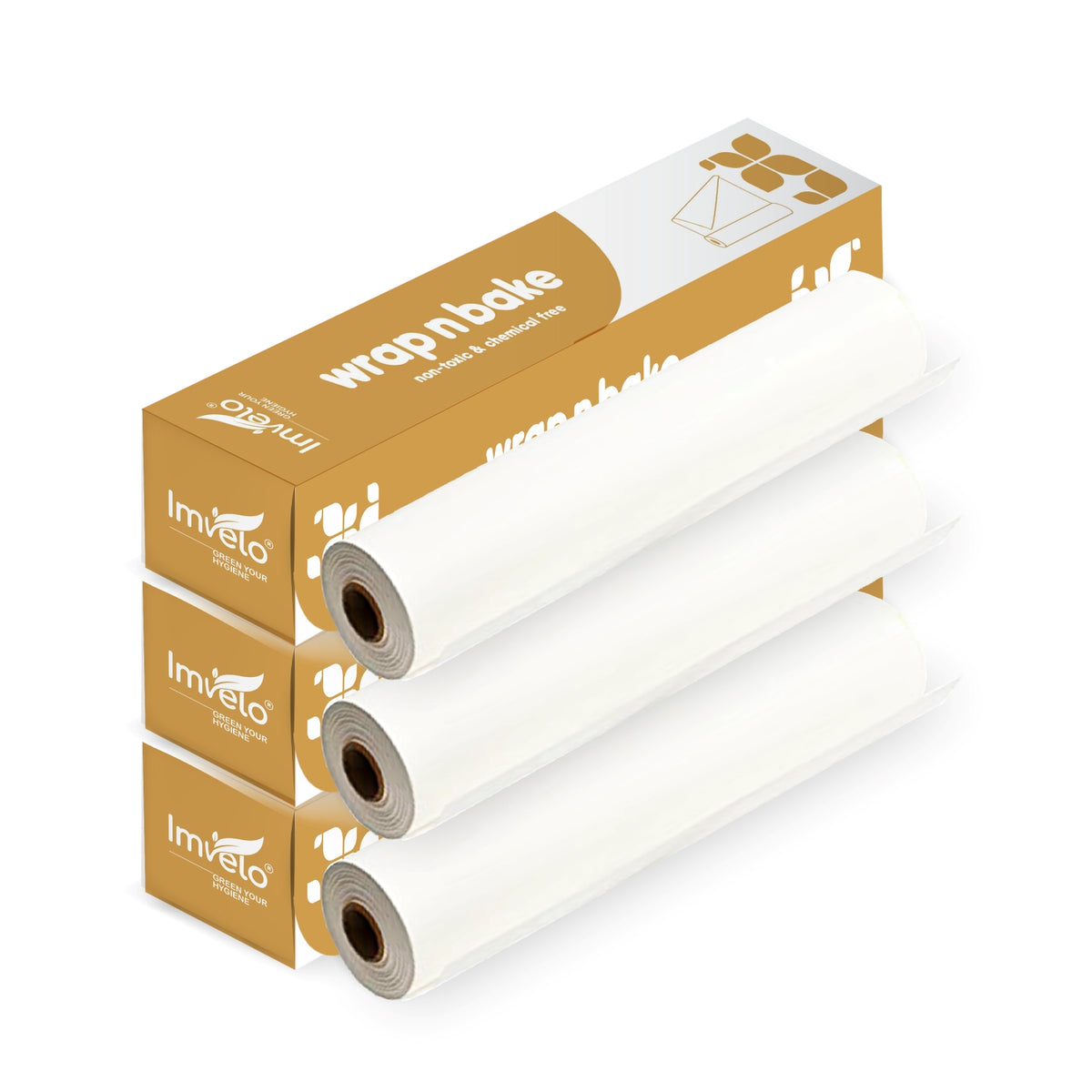 Imvelo Wrap n Bake Butter paper Roll | 20Mtr | Non-Sticky & Oil Proof | Microweable & Oven Safe | Pack of 1