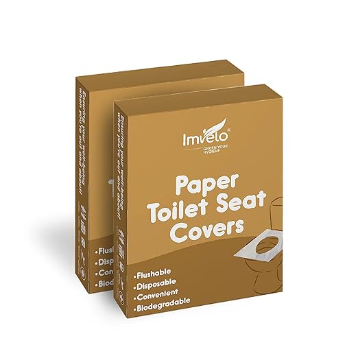 Imvelo Hygiene Toilet Seat Covers| Waterproof Covers| No Direct Contact with Unhygienic Seats |Easy to Dispose