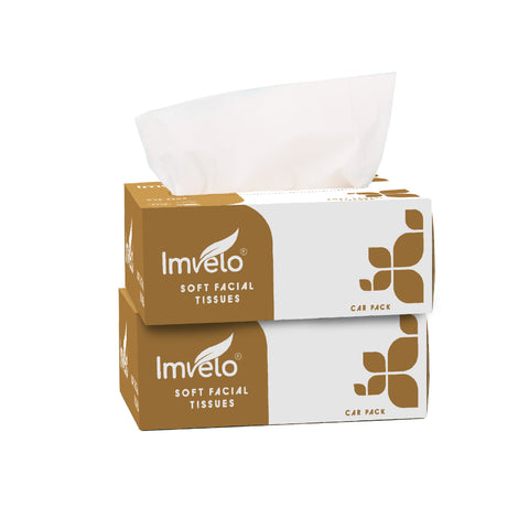 Imvelo 2ply Facial Tissue Car Pack - 80 Pulls Per Pack