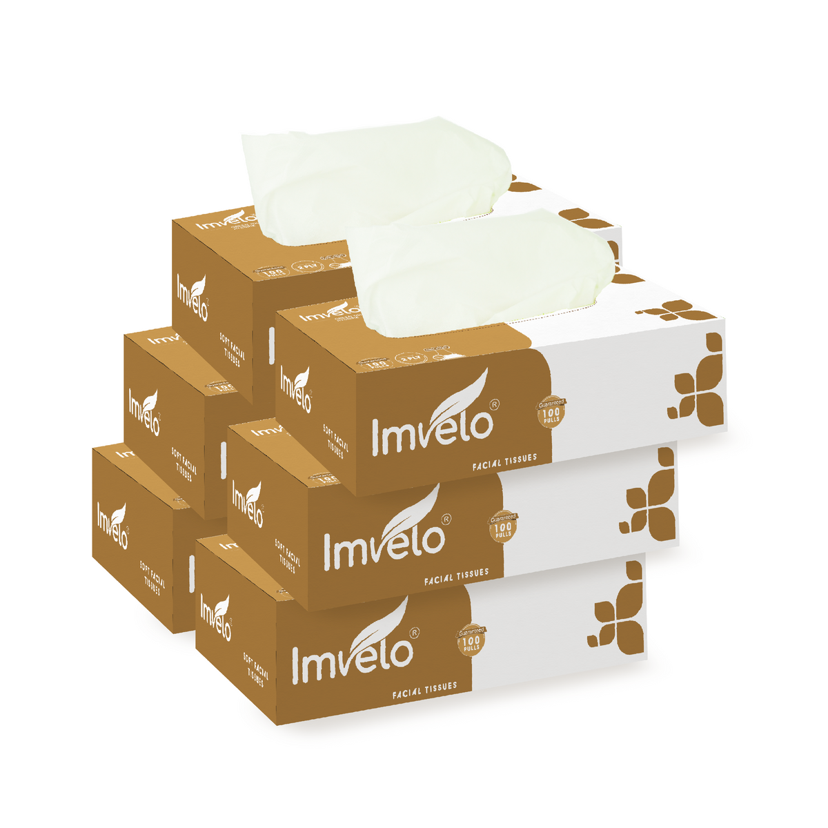 Imvelo 2ply Facial Tissue Regular Pack|100 Pulls Each |Ultra Soft Napkin| Eco Friendly Facial Tissue |Perfect for Indoor & Outdoor