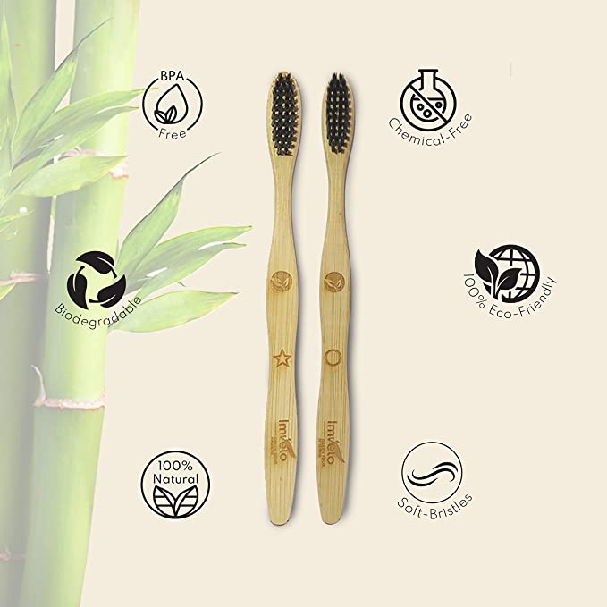 Imvelo Adult Bamboo Toothbrush - Pack Of 2 Brushes